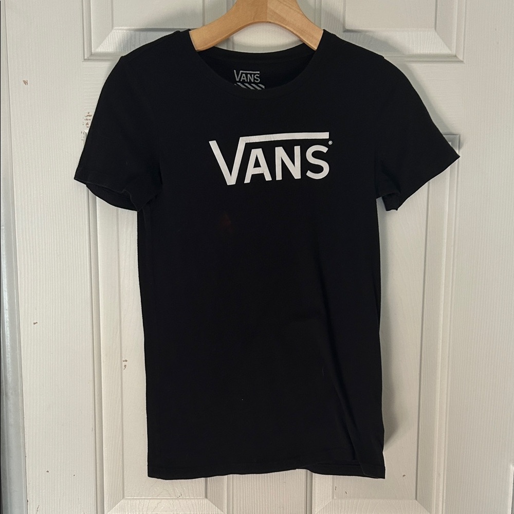 Vans Black Tee with White Logo
